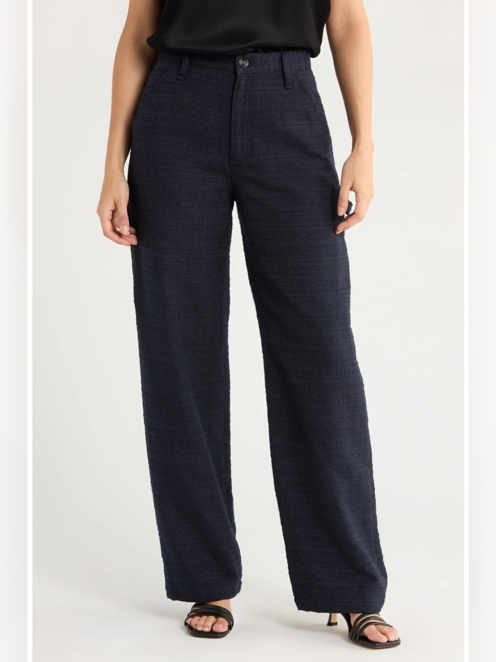 RAG & BONE • Amaya Tweed Carpenter Pants navy high rise size 25